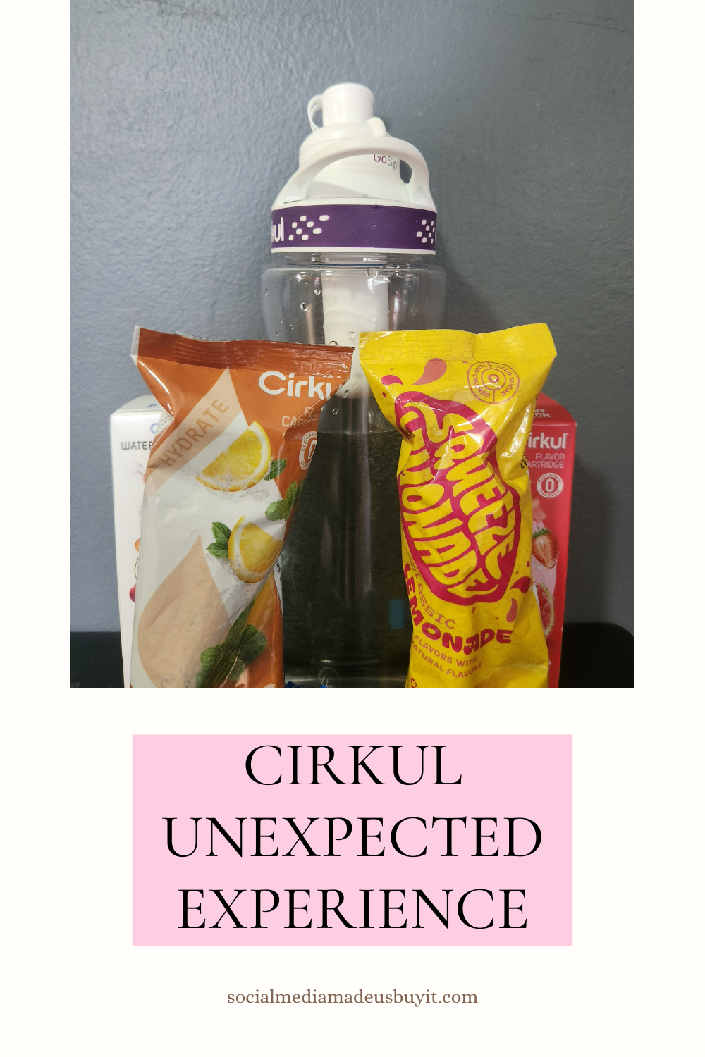 Picture of the Cirkul Water Bottle and Sips